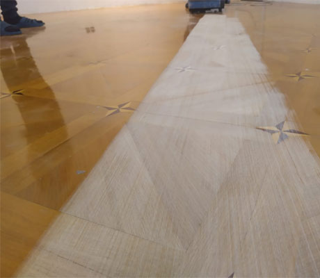 Циклевка старого паркета с применением барабанной и дисковой шлифовальной техники