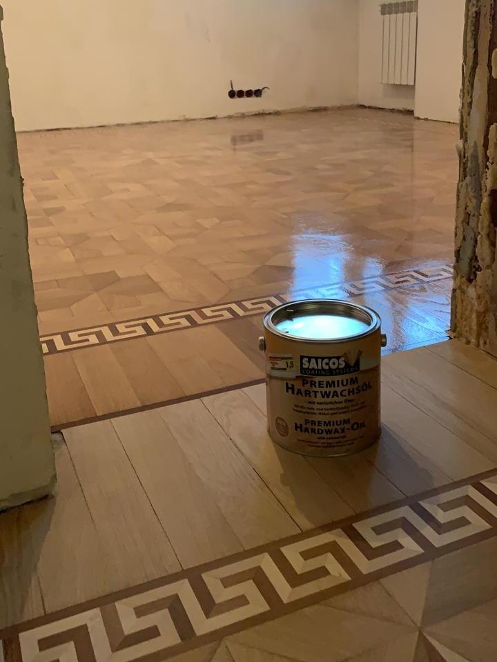 Ремонт паркета с покрытием маслом с твердым воском
