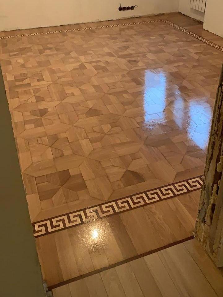 Покрытие паркета маслом с твердым воском