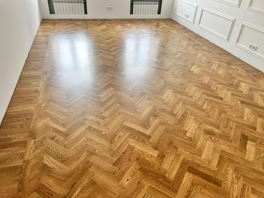 Укладка штучного паркета елочкой